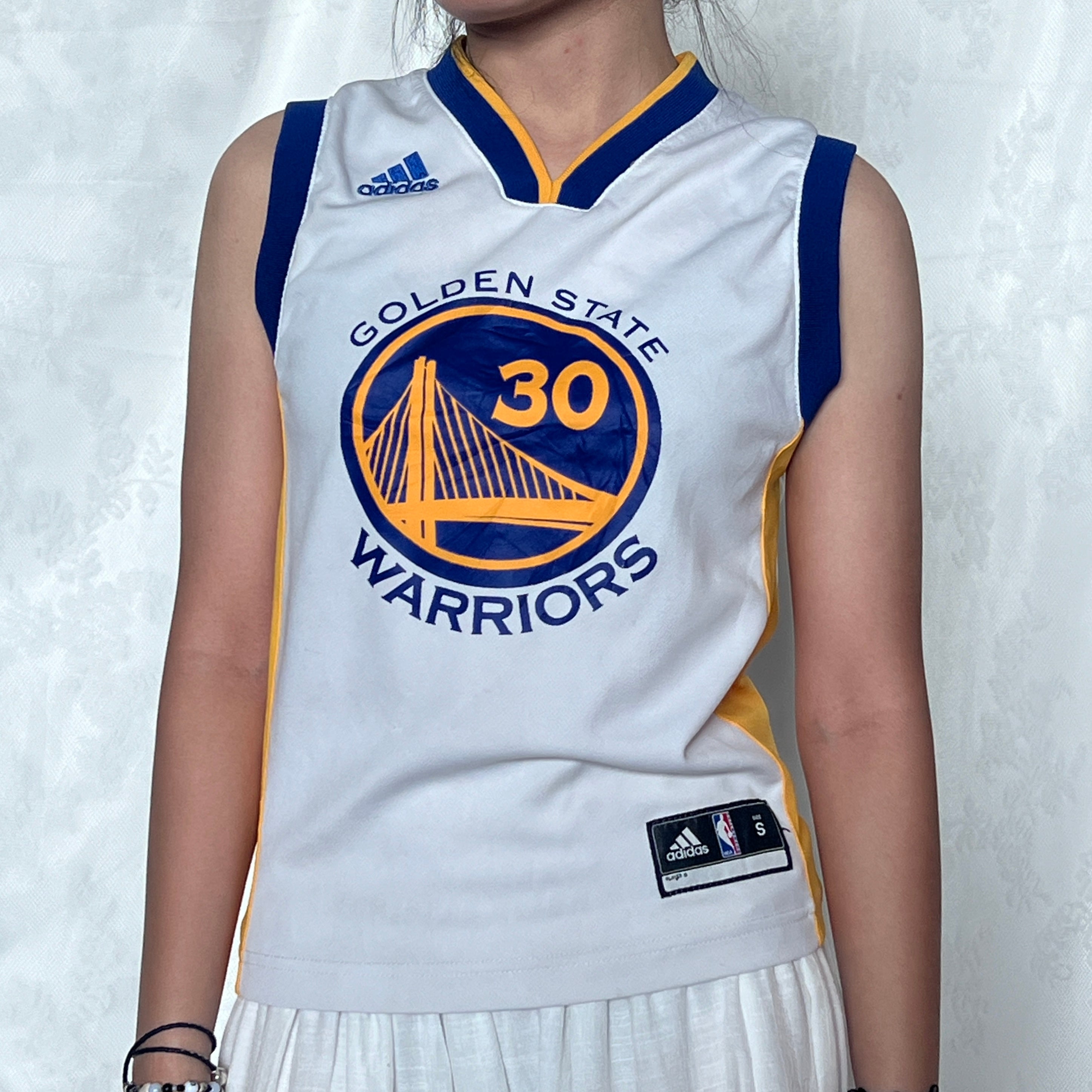 Adidas NBA Golden State Warriors on sale Curry 30 White CNY Jersey