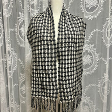 Load image into Gallery viewer, Black White Checkered Scarf

