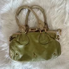 Load image into Gallery viewer, Green Gold Leather Bucket Hand Bag
