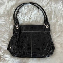 Load image into Gallery viewer, Sagharbor Glossy Black Leather Shoulder Bag
