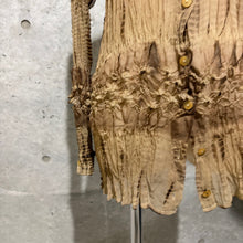 Load image into Gallery viewer, Brown Ombre Popcorn Texture Button Down Long Sleeve Top
