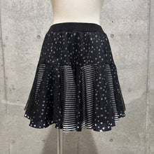 Load image into Gallery viewer, Black Star Stripes Mesh Mini Skirt
