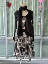 Load image into Gallery viewer, Black Sheer Ruffles Button Down Long Sleeve Top
