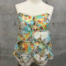 Load image into Gallery viewer, Turquoise Orange Winx Club Ruffles Tier Cami Top
