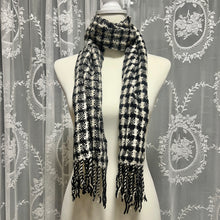 Load image into Gallery viewer, Black White Checkered Scarf
