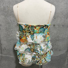 Load image into Gallery viewer, Turquoise Orange Winx Club Ruffles Tier Cami Top
