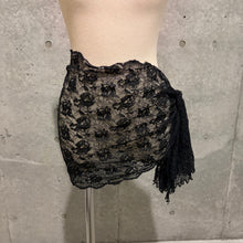 Load image into Gallery viewer, Black Floral Mesh Boxy Scarf
