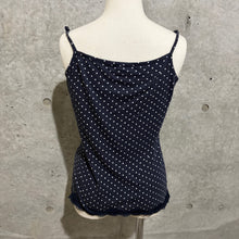 Load image into Gallery viewer, Navy Polka Classic Ribbon Cami Top
