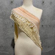 Load image into Gallery viewer, Coral Beige Textured Feather-like Layering Scarf
