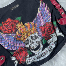 Load image into Gallery viewer, Ed Hardy Rhinestone Skull Shoulder Hand Bag
