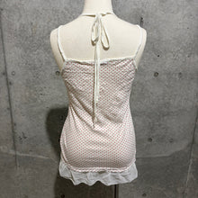 Load image into Gallery viewer, White Red Polka Halter Tie Cami Top
