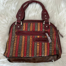 Load image into Gallery viewer, Red Strip Embossment Leather Hand Bag
