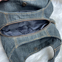 Load image into Gallery viewer, Vintage Washed Denim Blue Pocket Mini Hand Bag
