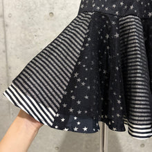 Load image into Gallery viewer, Black Star Stripes Mesh Mini Skirt
