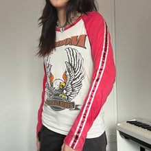 Load image into Gallery viewer, Freedom Highway Rider Eagle Red Raglan Long Sleeves Top
