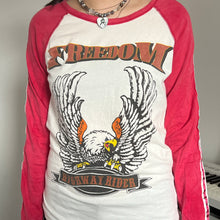 Load image into Gallery viewer, Freedom Highway Rider Eagle Red Raglan Long Sleeves Top
