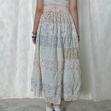 Load image into Gallery viewer, Pastel Summer Top Dusty Purple Blue Bottom Tiered Skirt
