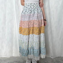 Load image into Gallery viewer, Pastel Season Change Faded Pink Plaid Tiered Skirt
