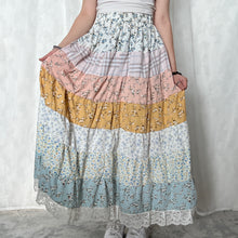 Load image into Gallery viewer, Pastel Season Change Faded Pink Plaid Tiered Skirt
