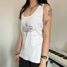 Load image into Gallery viewer, Harley Davidson 2008 White Rhinestone Logo Tank Top
