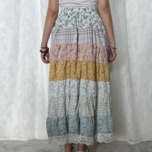 Load image into Gallery viewer, Pastel Season Change Faded Pink Plaid Tiered Skirt
