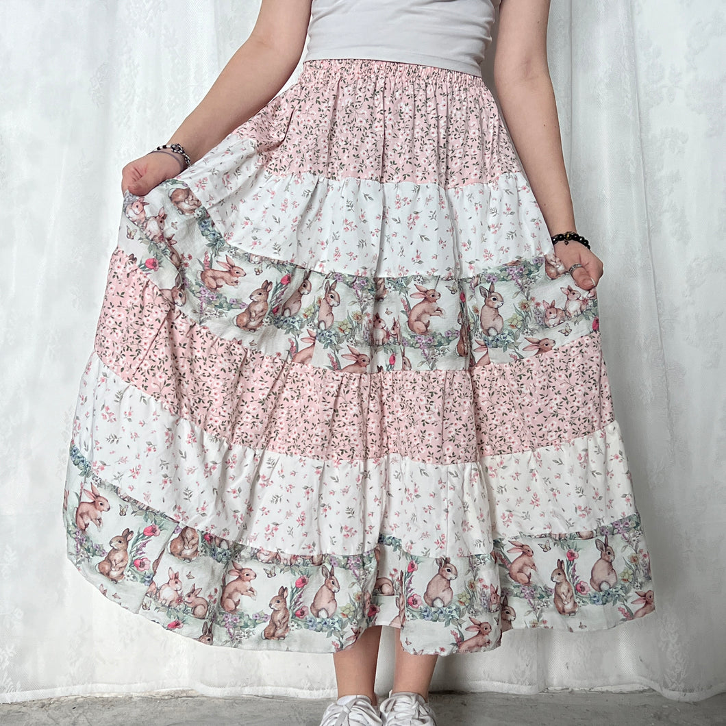 Pastel Mythical Rabbit Tiered Skirt