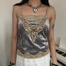 Load image into Gallery viewer, Hippie Cream Grey Suede Square Neck Camisole Top
