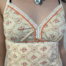 Load image into Gallery viewer, Pink Cream Floral Coral Lace Camisole Top
