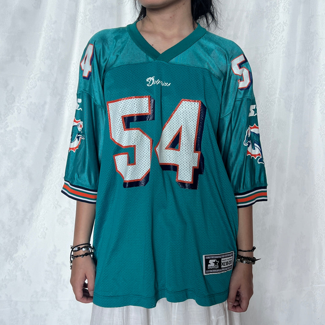 Starter Dolphins Aqua Green 54 Jersey Shirt