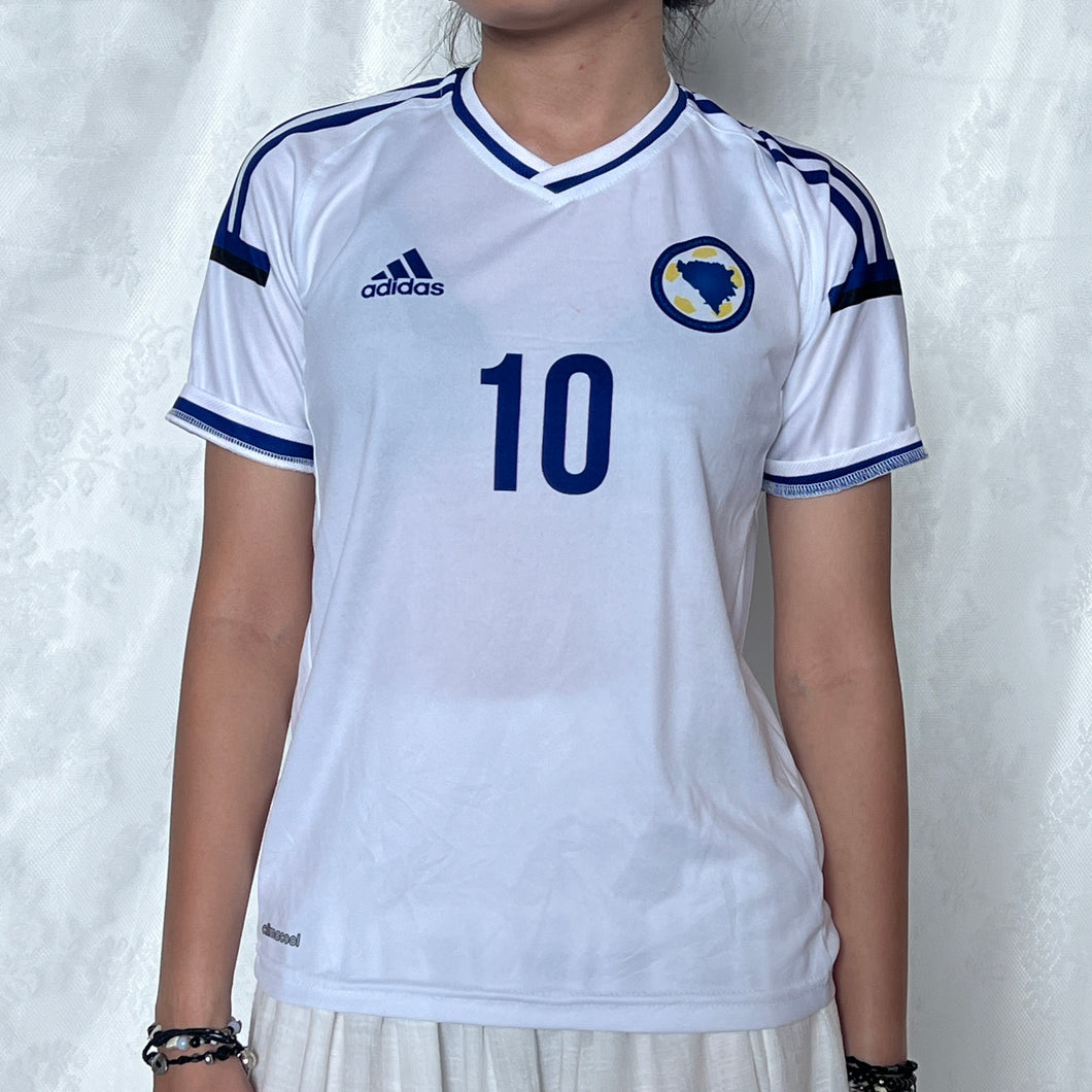 Adidas White Blue 10 SARA Jersey Shirt