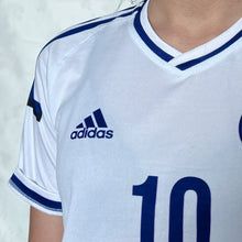 Load image into Gallery viewer, Adidas White Blue 10 SARA Jersey Shirt
