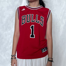 Load image into Gallery viewer, Adidas NBA Bulls Red 1 Jersey Tabk Top
