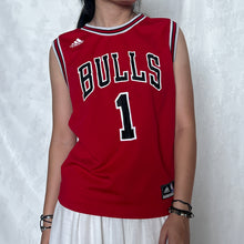 Load image into Gallery viewer, Adidas NBA Bulls Red 1 Jersey Tabk Top
