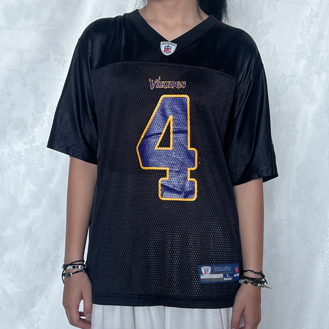 NFL Vikings Black 4 Jersey Shirt