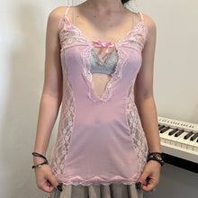 Load image into Gallery viewer, Victoria Secret Pink Chest Hole Lace Cami Top
