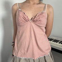 Load image into Gallery viewer, Y2K Pink Polka Sweetheart Cami Top
