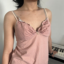 Load image into Gallery viewer, Y2K Pink Polka Sweetheart Cami Top
