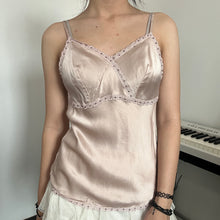 Load image into Gallery viewer, Dusty Pink Silky Rhinestone Cami Top
