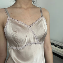 Load image into Gallery viewer, Dusty Pink Silky Rhinestone Cami Top
