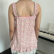 Load image into Gallery viewer, Baby Pink Coquette Soft Ruched Cami Top
