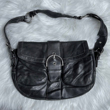 Load image into Gallery viewer, Coach Black Buckle Mini Shoulder Bag
