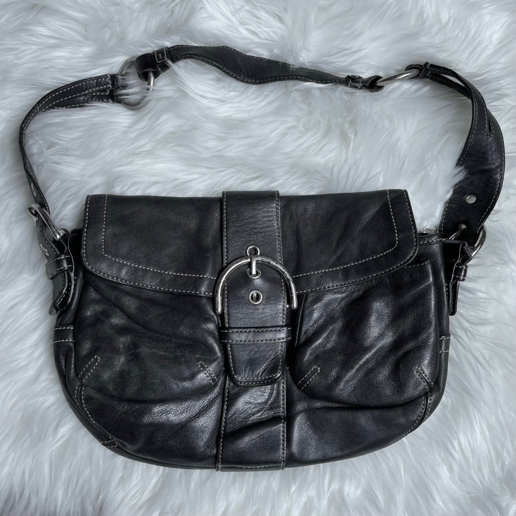 Coach Black Buckle Mini Shoulder Bag