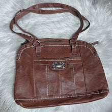 Load image into Gallery viewer, Brown-Orange White Stitch Shoulder Bag
