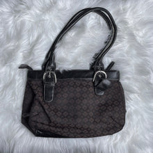 Load image into Gallery viewer, Brown Black Vintage Grids Buckle Handle Shoulder Bag
