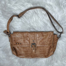 Load image into Gallery viewer, Mustard Brown Studded Buckle Mini Shoulder Bag
