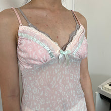 Load image into Gallery viewer, Y2K Prints Pink Turquoise Slip Dress
