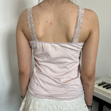 Load image into Gallery viewer, Beige Pink Floral Eyelet Lace Cami Top
