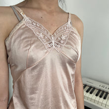 Load image into Gallery viewer, Pink Shimmery Mesh Butterfly Cami Top
