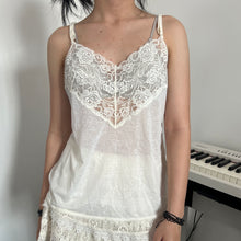 Load image into Gallery viewer, White Roses Lace Mesh Cami Top
