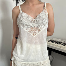 Load image into Gallery viewer, White Roses Lace Mesh Cami Top
